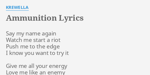 Push Me To The Edge Lyrics