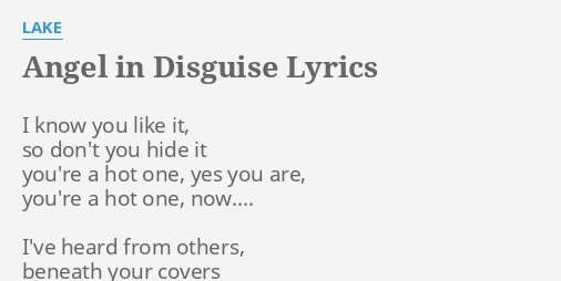 Angel In Disguise Lyrics By Lake I Know You Like