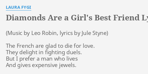 lyrics of diamonds are a girl's best friend