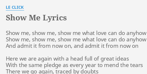 call me show song lyrics