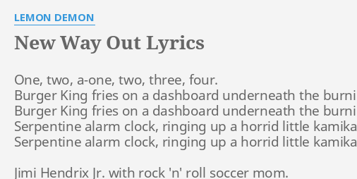 new way out lyrics