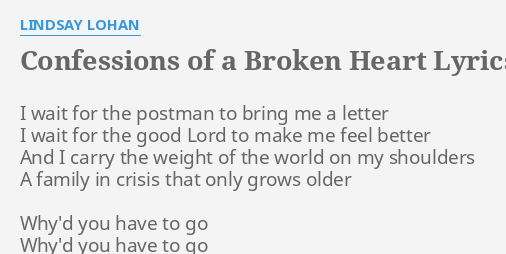 lindsay lohan confessions of a broken heart lyrics