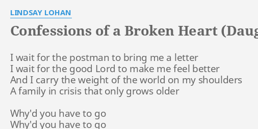 confessions of a broken heart (daughter to father lyrics