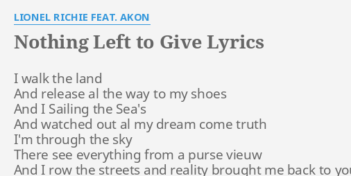 Just Go (Lyrics) Lionel Richie Ft Akon 