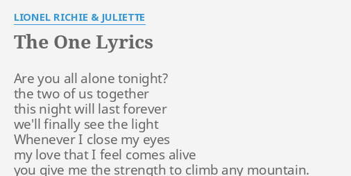 Lionel Richie – Just Go Lyrics