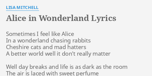 dj soda alice in wonderland lyrics