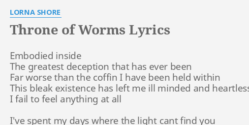 lorna shore throne of worms lyrics