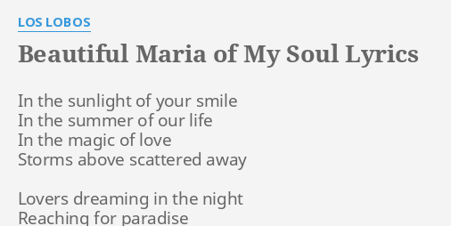 11++ Los lobos beautiful maria of my soul lyrics ideas