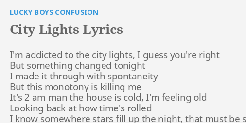 all of the city lights lyrics