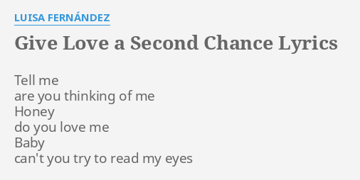 I Give A Second Chance to Cupid Lyrics