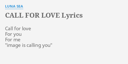Luna Sea Love Song Lyrics