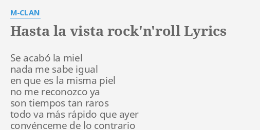 Hasta La Vista Rock And Roll M Clan
