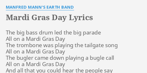 all on a mardi gras day lyrics wild magnolias