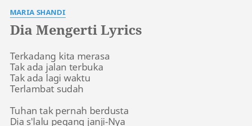 Maria lyrics