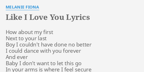 How I Love You Lyrics