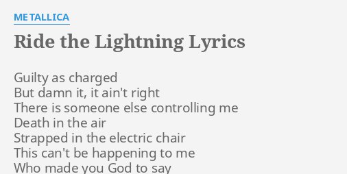 RIDE THE LIGHTNING