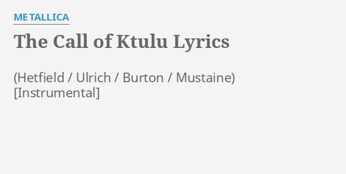 call of ktulu metallica lyrics