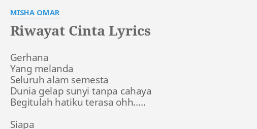 Hingga Ke Akhir Nanti Original Minus One Song Lyrics And Music By Misha Omar Arranged By Yusrimau On Smule Social Singing App