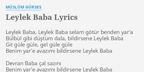 müslüm gürses leylek baba mp3 indir