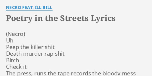 necro poetry in the streets lyrics