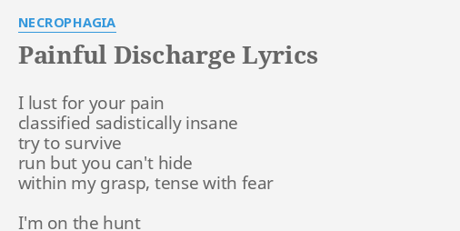 discharge the possibility of life's destruction lyrics