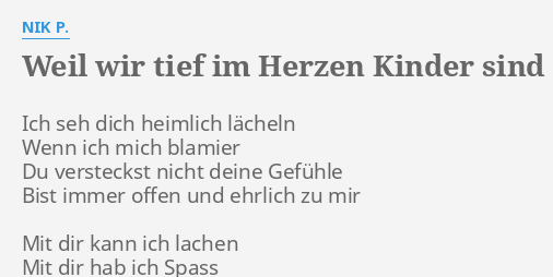 Kinder sind deine deine kinder nicht Sind Deine