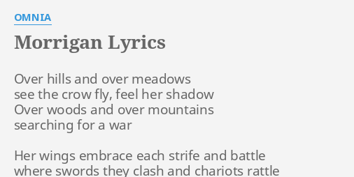 Morrigan Lyrics By Omnia Over Hills And Over morrigan lyrics by omnia over hills