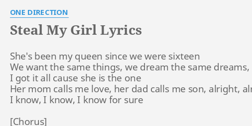 one direction steal my girl lyrics