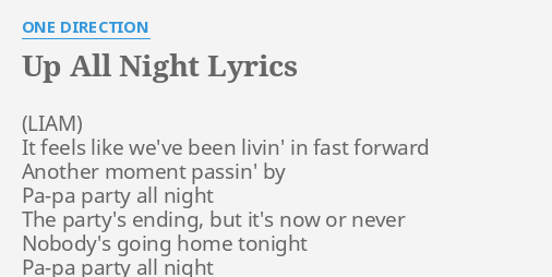 one direction up all night lyrics