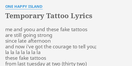 52+ Free Temporary Tattoo Lyrics Idea Tattoo