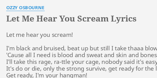 1 2 3 4 let me hear you scream lyrics