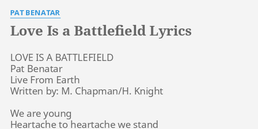 love is a battlefield lyrics year