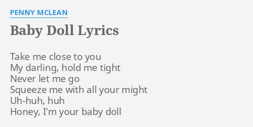 call me baby doll song lyrics