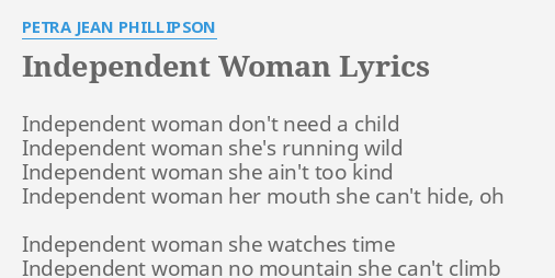 independent woman lyrics        
        <figure class=