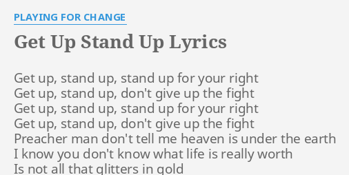 Get Up Stand Up, Playing For Change