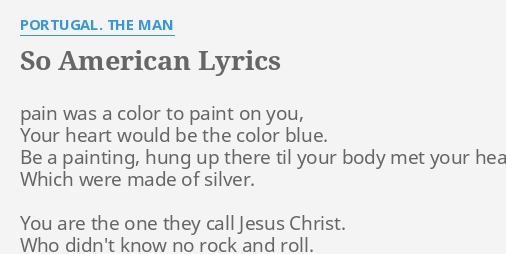 So American - Single by Portugal. The Man
