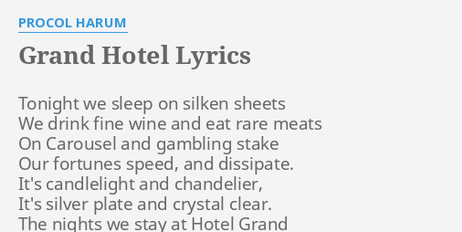 procol harum grand hotel lyrics