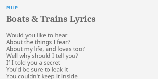 sailboats and trains deca lyrics