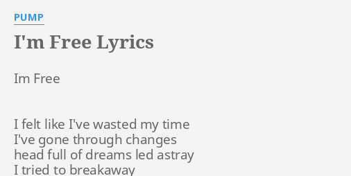 i'm free lyrics