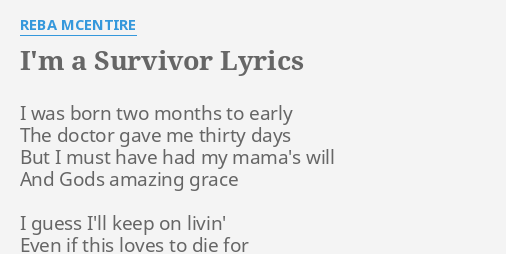 Reba McEntire – I'm a Survivor Lyrics