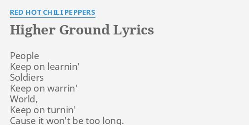 red hot chili peppers lyrics