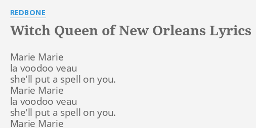 the witch queen of new orleans lyrics