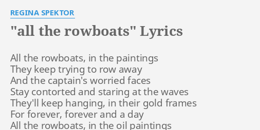 ALL THE ROWBOATS