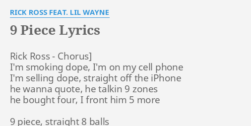 9 Piece - song and lyrics by Rick Ross, Lil Wayne