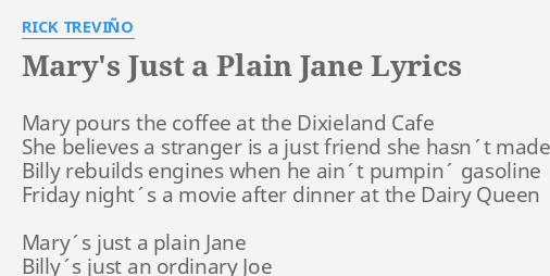 Just A Plain Jane