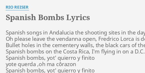 spanish-bombs-lyrics-by-rio-reiser-spanish-songs-in-andalucia