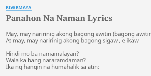 panahon na naman ng pag ibig rivermaya