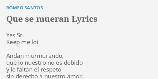 romeo-santos-que-se-mueran-letras-f-rmula-1-tyger-lyrics-shorts