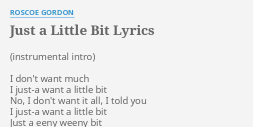 i just need a little bit of party lyrics