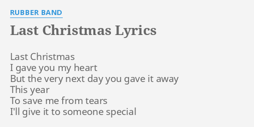 last christmas i gave you my heart lyrics